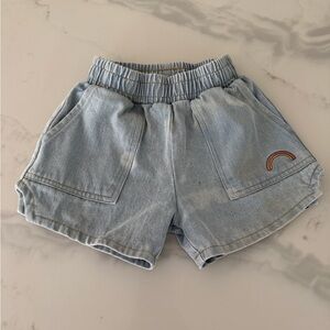 TINY WHALES , high waisted Jean shorts